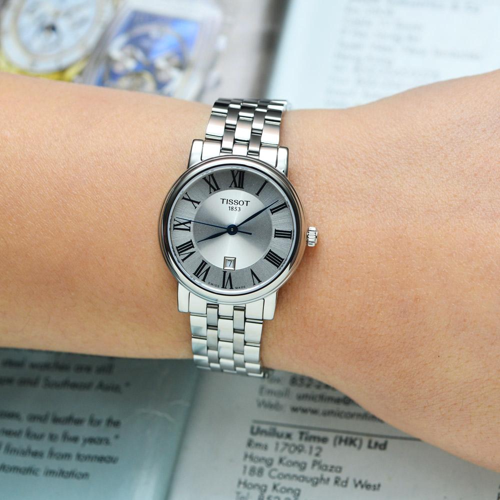 TISSOT Carson Silver Dial 30mm Silver Stainless Steel Bracelet T122.210.11.033.00