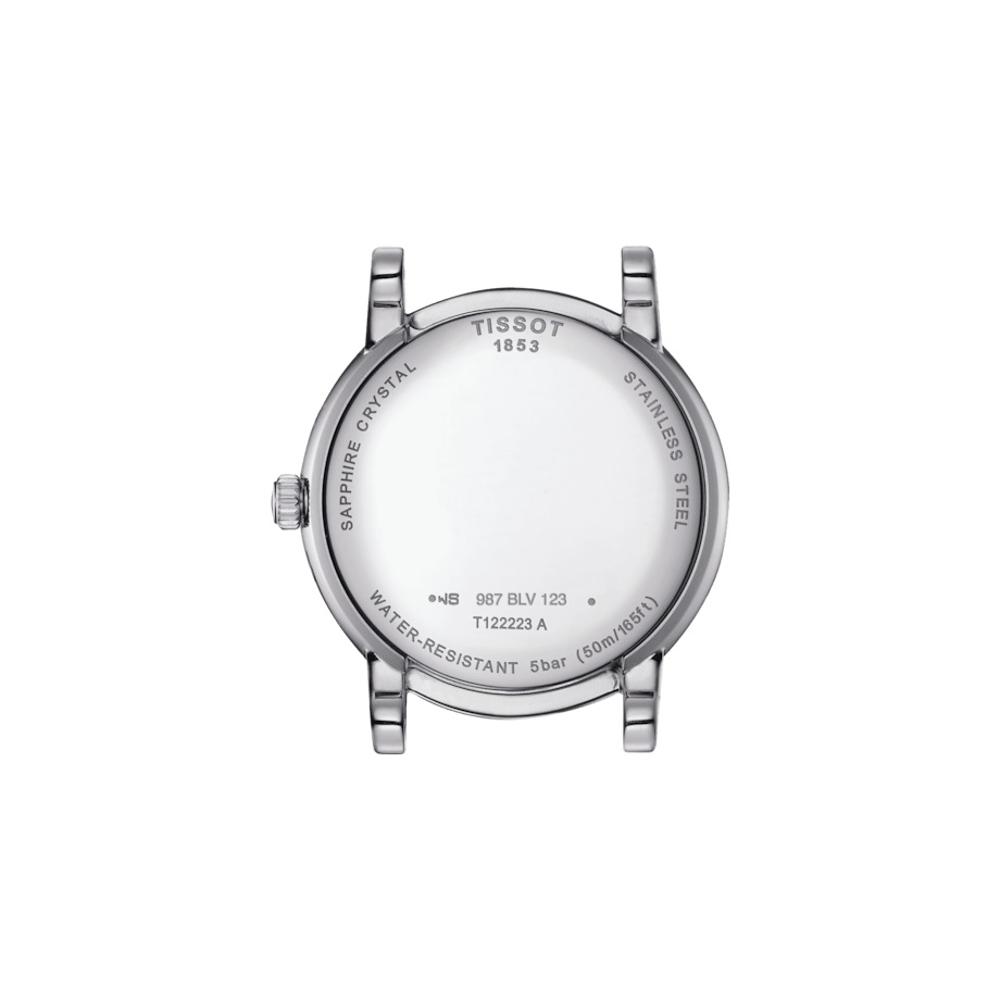 TISSOT Carson White Pearl Dial Moonface 32mm Silver Stainless Steel Bracelet T122.223.11.033.00