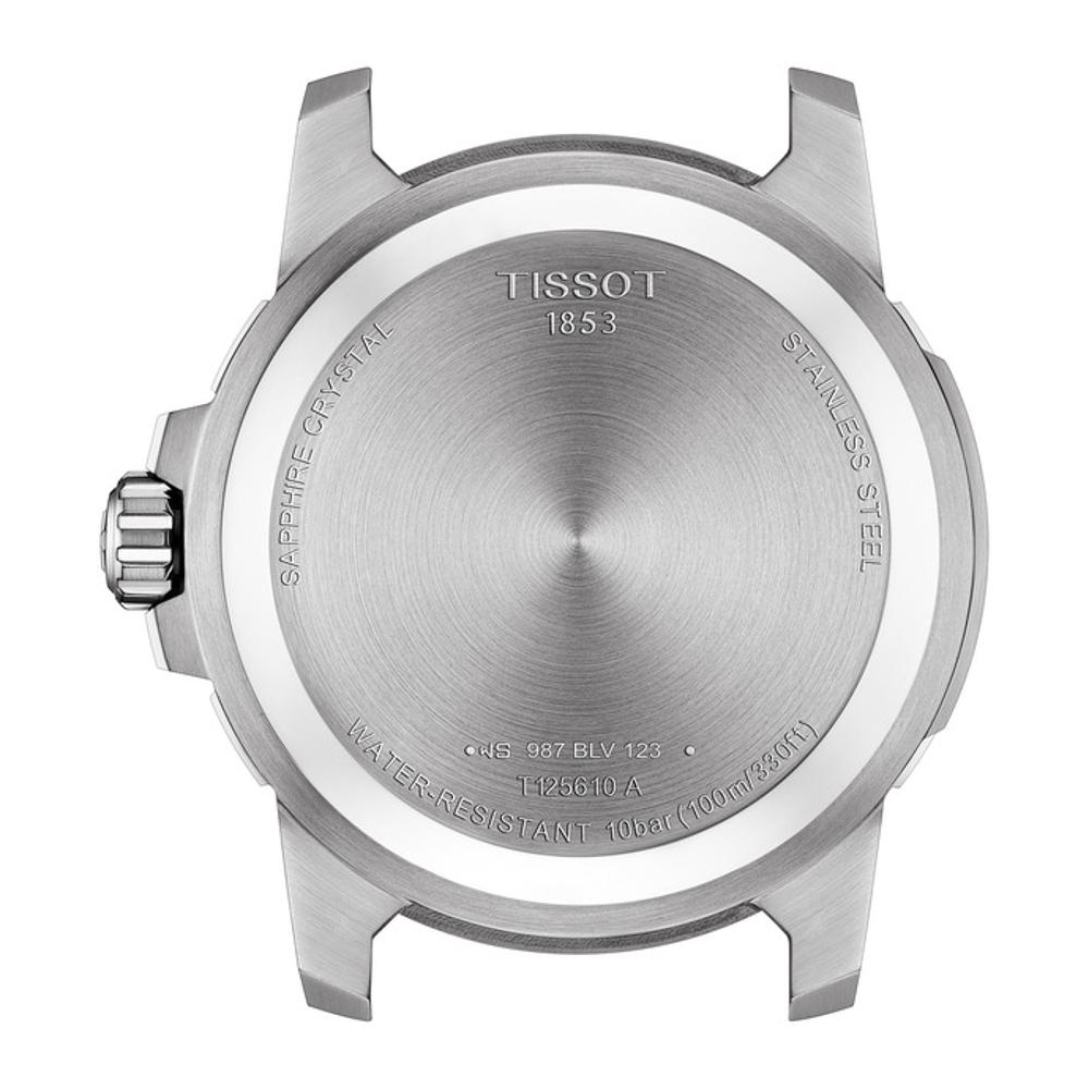 TISSOT Supersport Three Hands 44mm Silver Stainless Steel Black Leather Strap T125.610.16.041.00 - 3