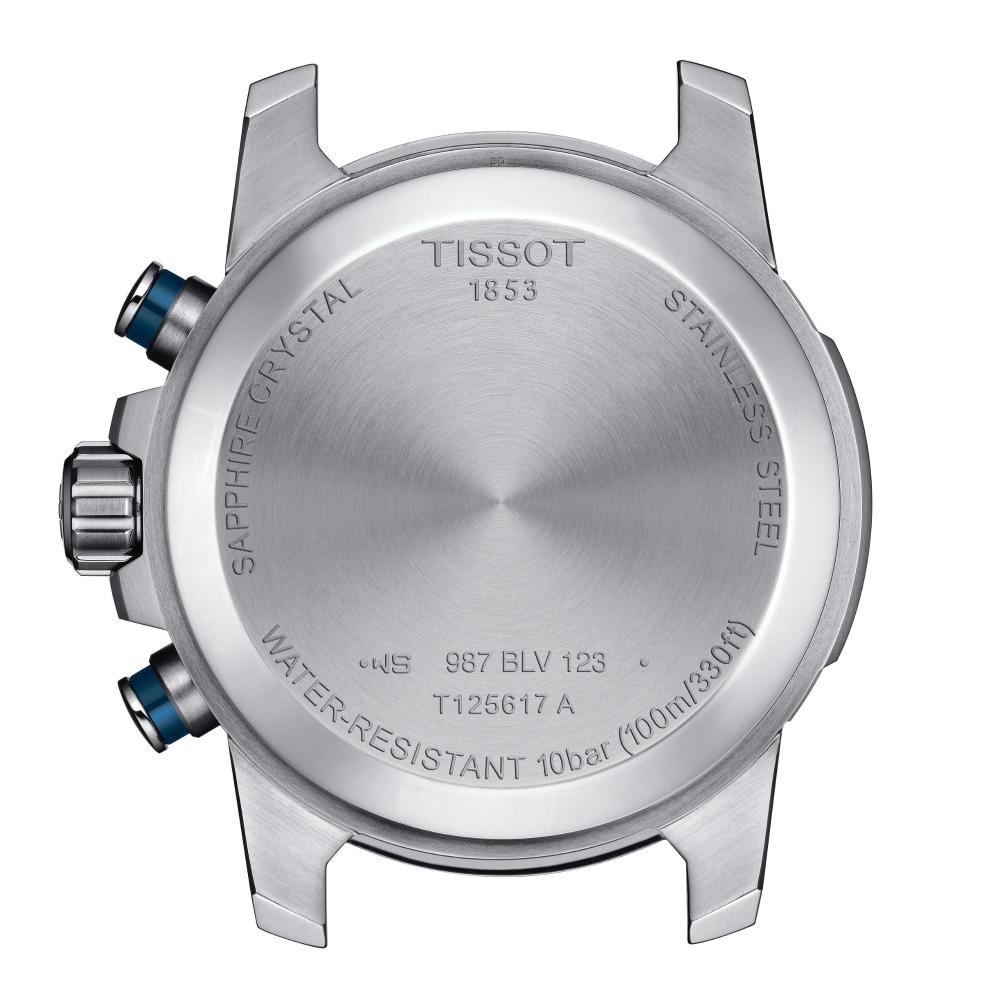 TISSOT Supersport Chronograph Blue Dial 45.5mm Silver Stainless Steel Bracelet T125.617.11.041.00