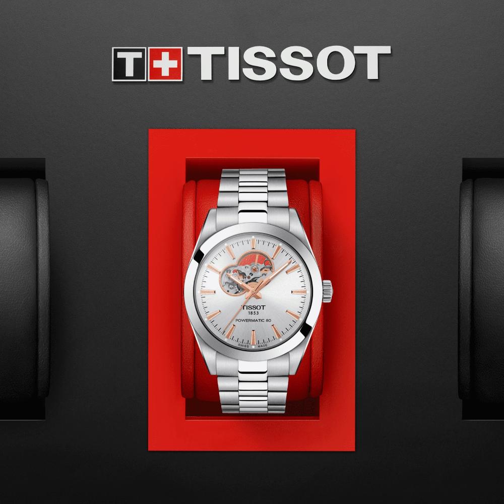 TISSOT Gentleman Powermatic 80 Open Heart Silver Dial 40mm Silver Stainless Steel Bracelet T127.407.11.031.01 - 6
