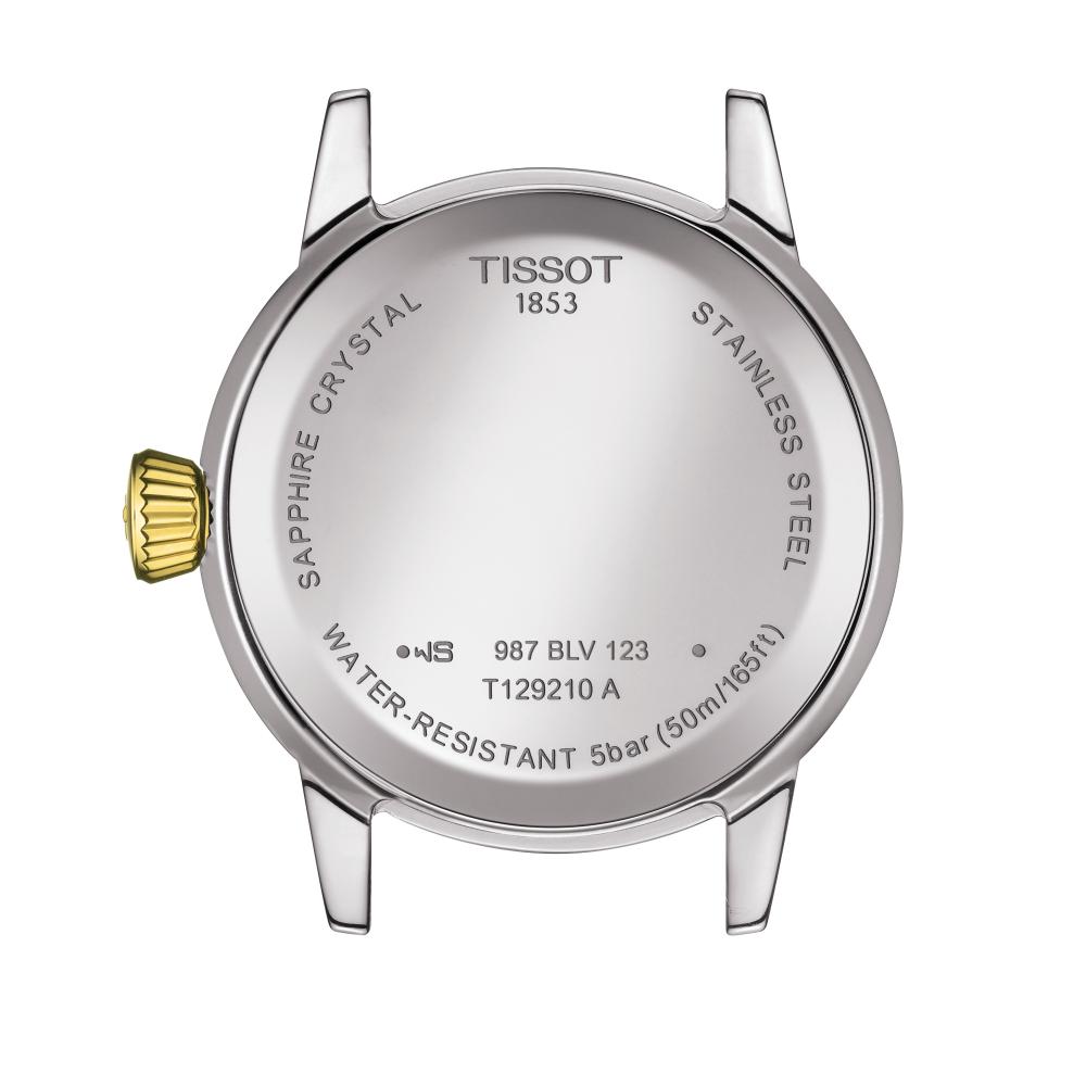 TISSOT Classic Dream Lady's Silver Dial 28mm Two Tone Gold Stainless Steel Bracelet T129.210.22.031.00