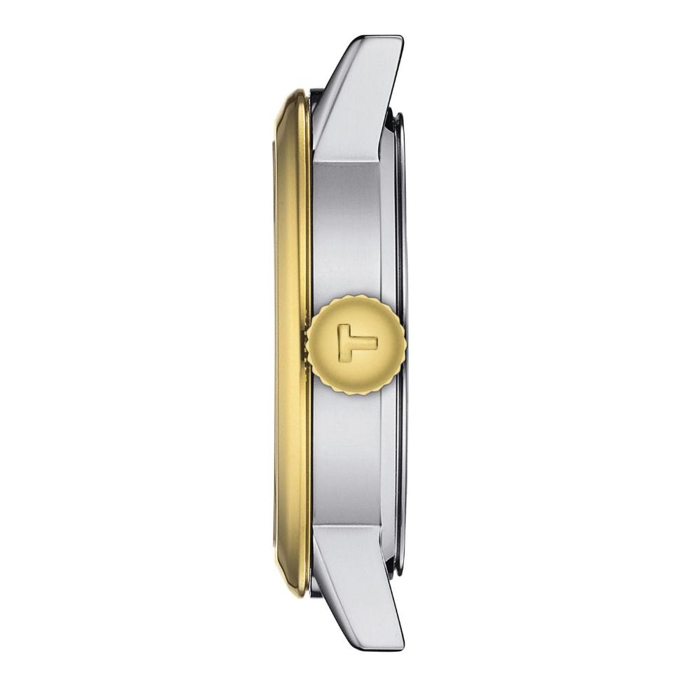 TISSOT Classic Dream Lady's Silver Dial 28mm Two Tone Gold Stainless Steel Bracelet T129.210.22.031.00