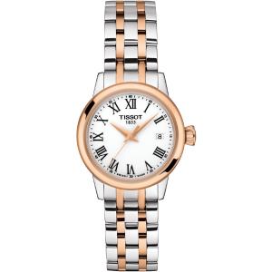 TISSOT Classic Dream Lady's 28mm Two Tone Rose Gold & Silver Stainless Steel Bracelet T129.210.22.013.00 - 5406