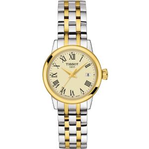TISSOT Classic Dream Lady's Gold Dial 28mm Two Tone Gold Stainless Steel Bracelet T129.210.22.263.00 - 5388