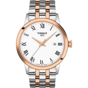 TISSOT Classic Dream Three Hands 42mm Two Tone Rose Gold & Silver Stainless Steel Bracelet T129.410.22.013.00 - 5494