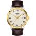 TISSOT Classic Dream 42mm Two Tone Gold & Silver Stainless Steel Brown Leather Strap T129.410.26.263.00 - 0