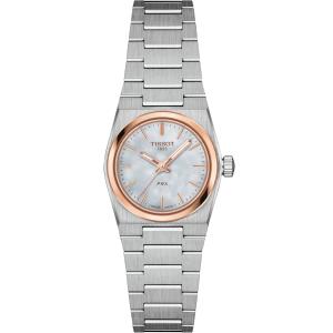 TISSOT PRX 25 White Pearl Dial 25mm Two Tone Rose Gold & Silver Stainless Steel Bracelet T137.010.21.111.00 - 53880