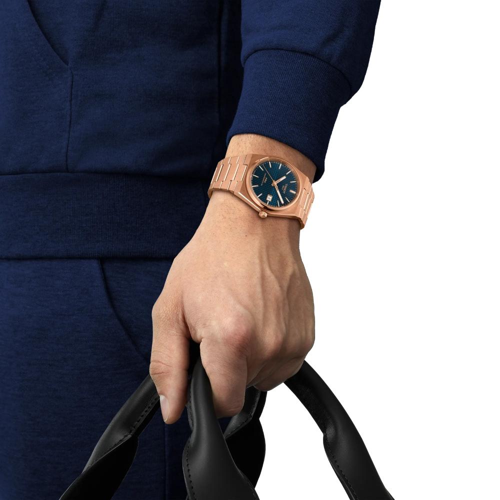 TISSOT PRX 40 Powermatic 80 Blue Dial 40mm Rose Gold Stainless Steel Bracelet T137.407.33.041.00