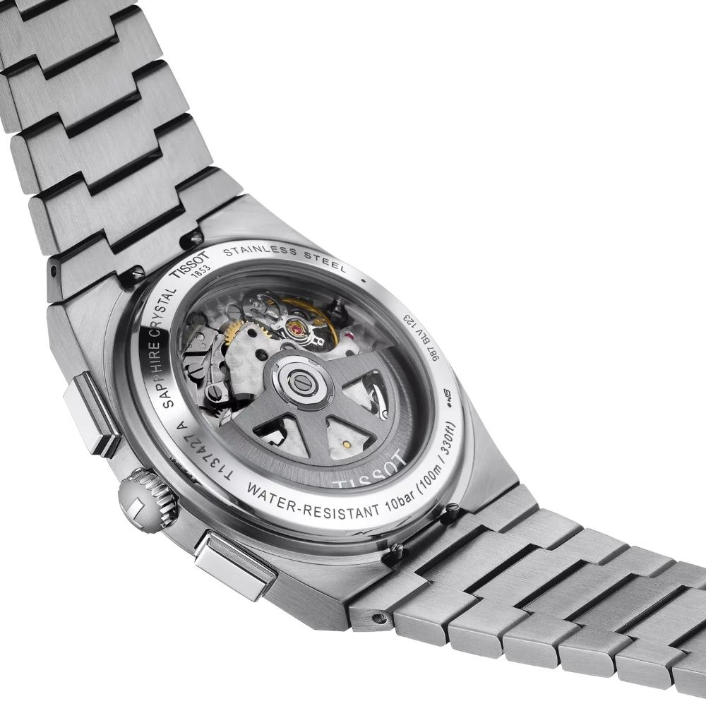 TISSOT PRX Chronograph Automatic Green Dial 42mm Silver Stainless Steel Bracelet T137.427.11.091.00