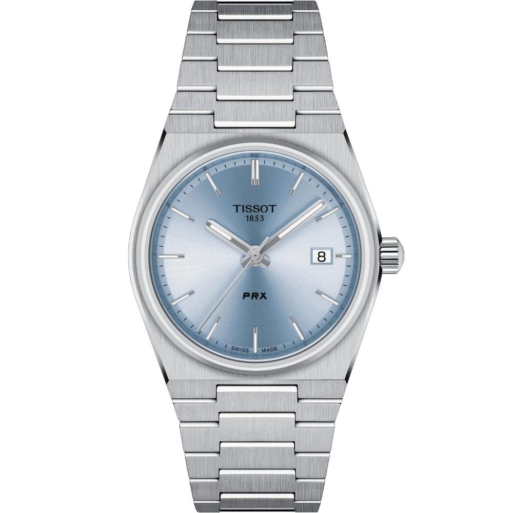 TISSOT PRX 35 Light Blue Dial Quartz 35mm Silver Stainless Steel Bracelet T137.210.11.351.00