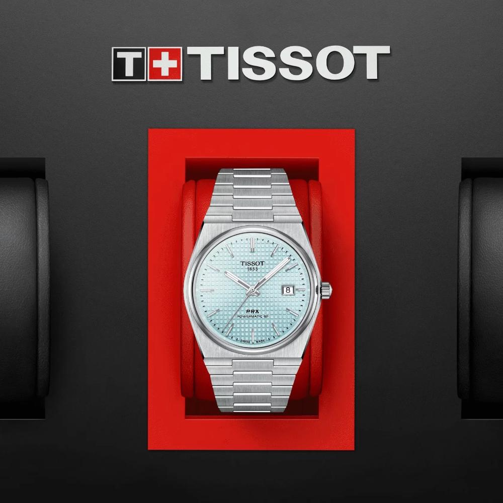 TISSOT PRX 40 Powermatic 80 Light Blue Dial 40mm Silver Stainless Steel Bracelet T137.407.11.351.00