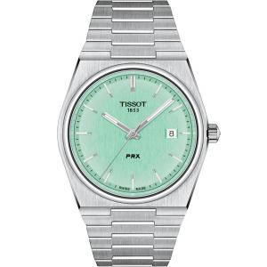 TISSOT PRX 40 Light Green Dial Quartz 40mm Silver Stainless Steel Bracelet T137.410.11.091.01 - 34307