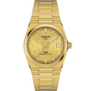 TISSOT PRX 35 Powermatic 80 Gold Dial 35mm Gold Stainless Steel Bracelet T137.207.33.021.00 - 38468