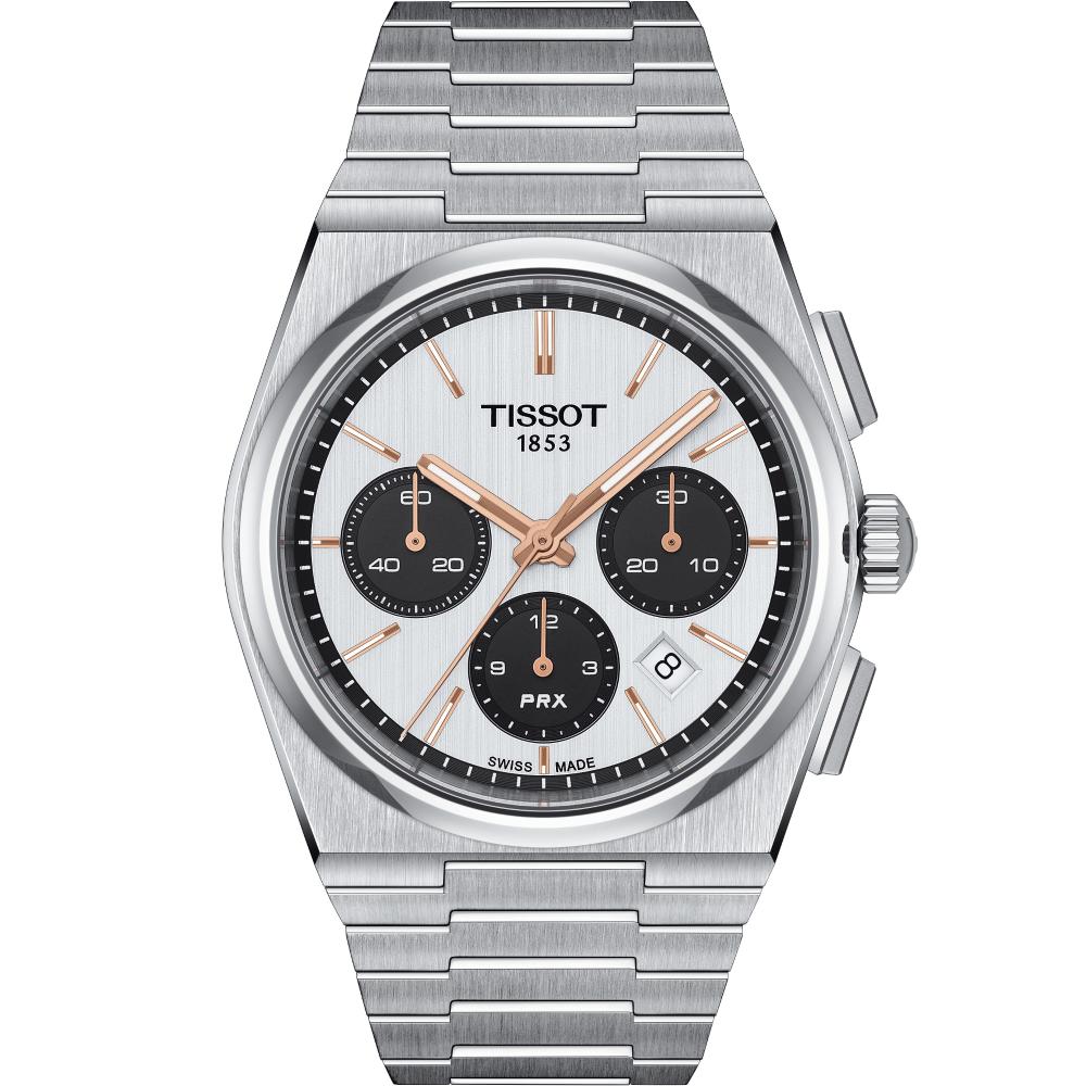 TISSOT PRX Chronograph Automatic 42mm Silver Stainless Steel Bracelet T137.427.11.011.00