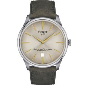 TISSOT Chemin Des Tourelles Powermatic 80 42mm Silver Stainless Steel Brown Leather Strap T139.407.16.261.00 - 34317