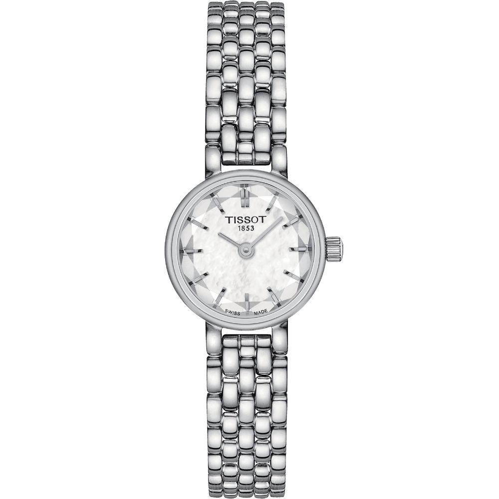 TISSOT Lovely Round White Pearl Dial 19.5mm Silver Stainless Steel Bracelet T140.009.11.111.00