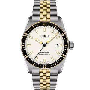 TISSOT PR516 Powermatic 80 White Dial 38mm Two Tone Gold Stainless Steel Bracelet T149.407.22.011.00 - 54331