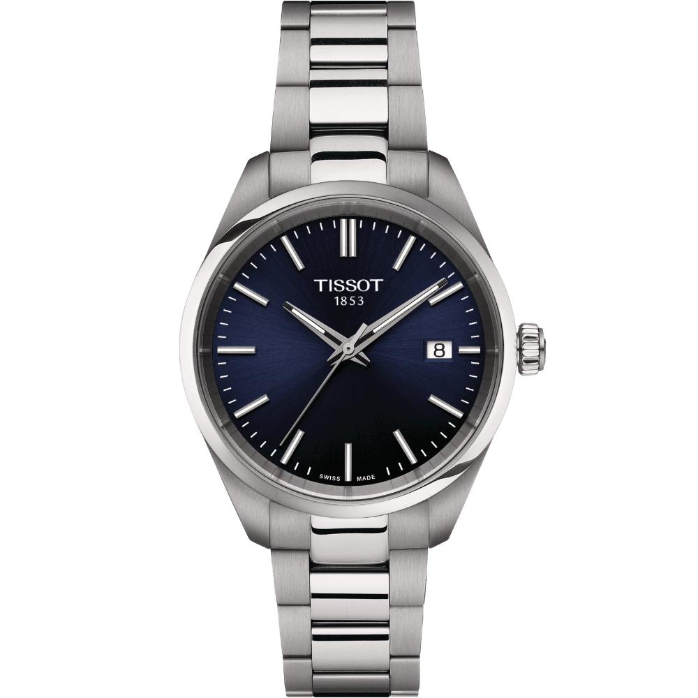 TISSOT PR 100 Blue Dial 34mm Silver Stainless Steel Bracelet T150.210.11.041.00