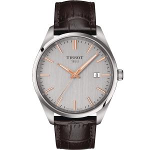 TISSOT PR 100 Silver Dial 40mm Silver Stainless Steel Brown Leather Strap T150.410.16.031.00 - 41066