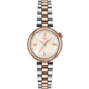 TISSOT Desir White Pearl Dial 28mm Two Tone Rose Gold Stainless Steel Bracelet T152.010.22.118.00 - 53650