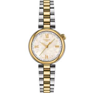 TISSOT Desir White Pearl Dial 28mm Two Tone Gold Stainless Steel Bracelet T152.010.22.118.01 - 53633