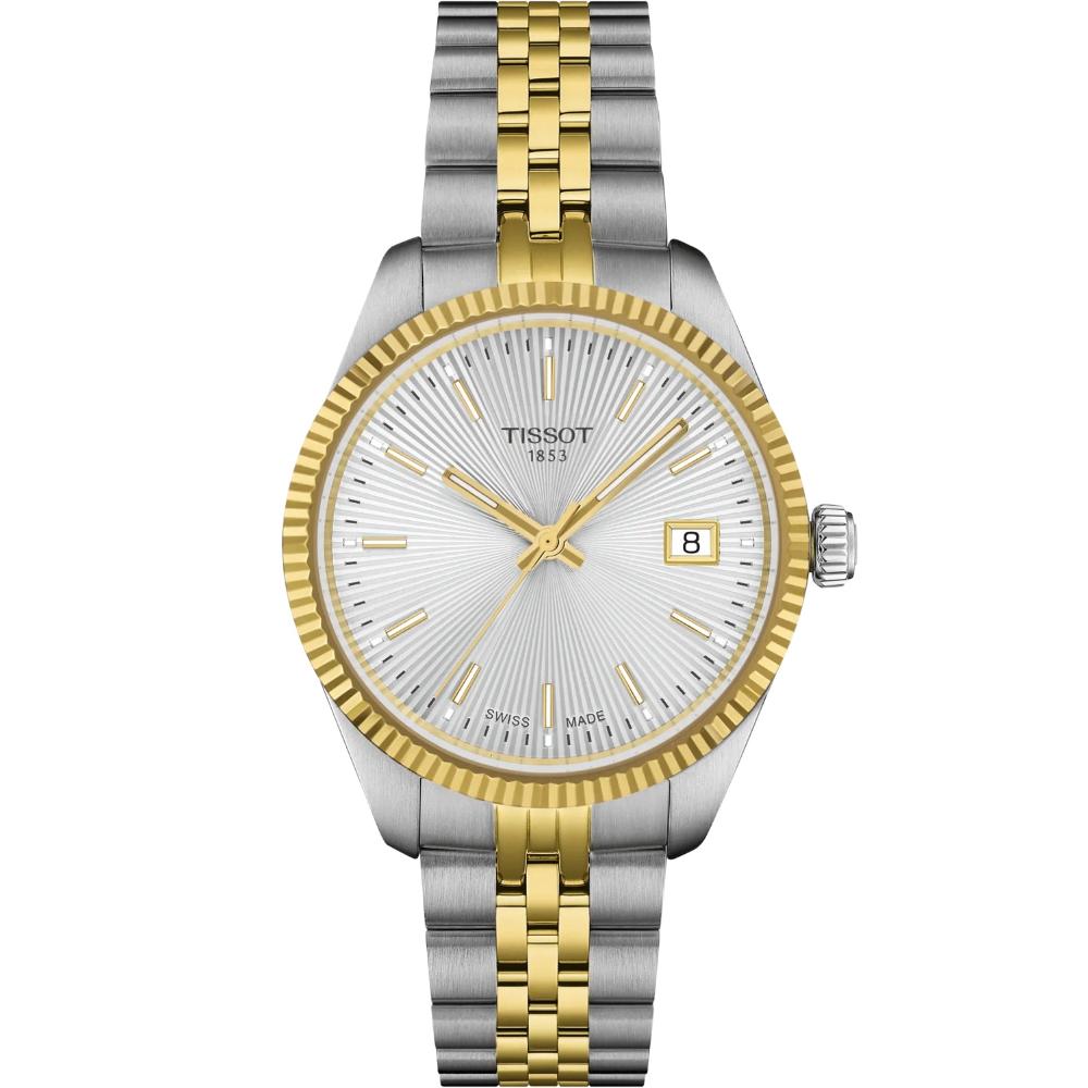 TISSOT Ballade Silver Dial 34mm Two Tone Gold Stainless Steel Bracelet T156.210.22.031.00