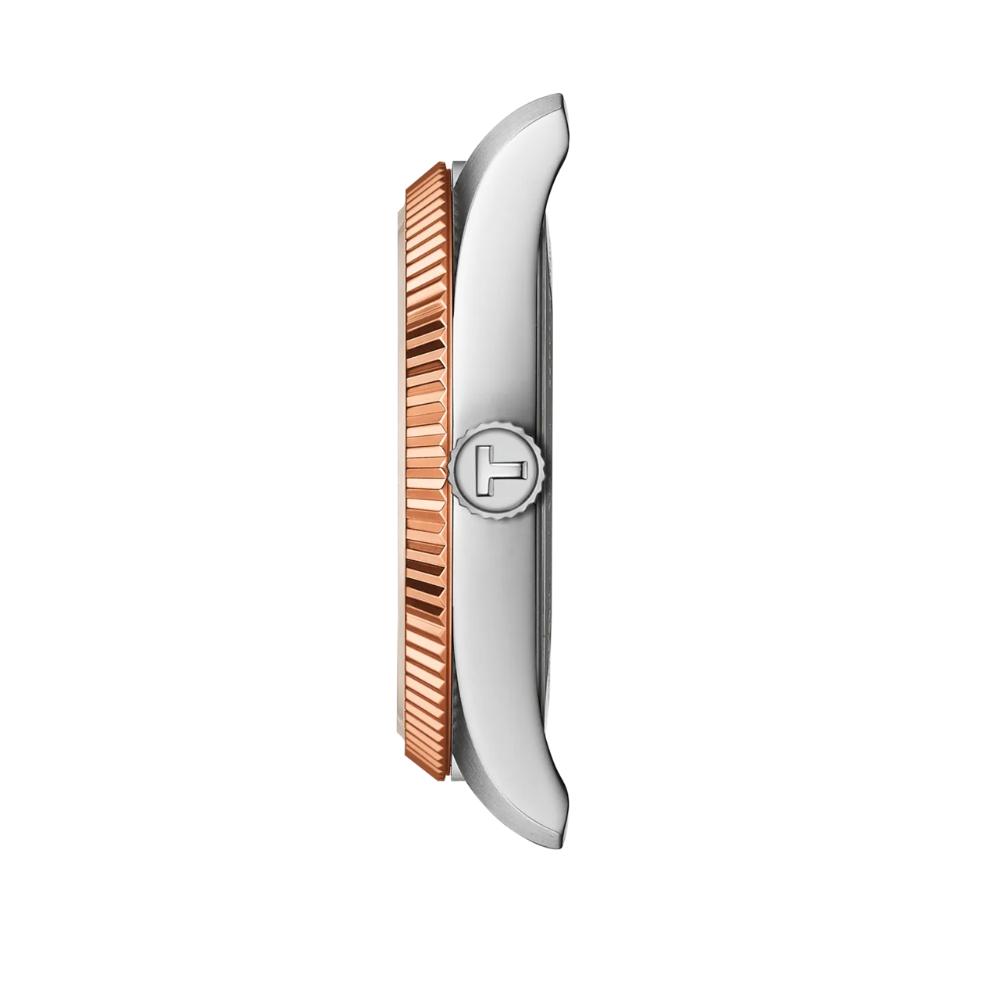 TISSOT Ballade Blue Dial 34mm Two Tone Rose Gold Stainless Steel Bracelet T156.210.22.041.00