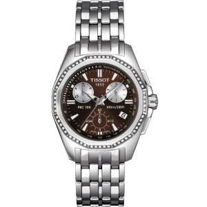 TISSOT PRC 100 Lady's Chronograph 34.8mm Silver Stainless Steel Bracelet T22.1.486.11 - 1183