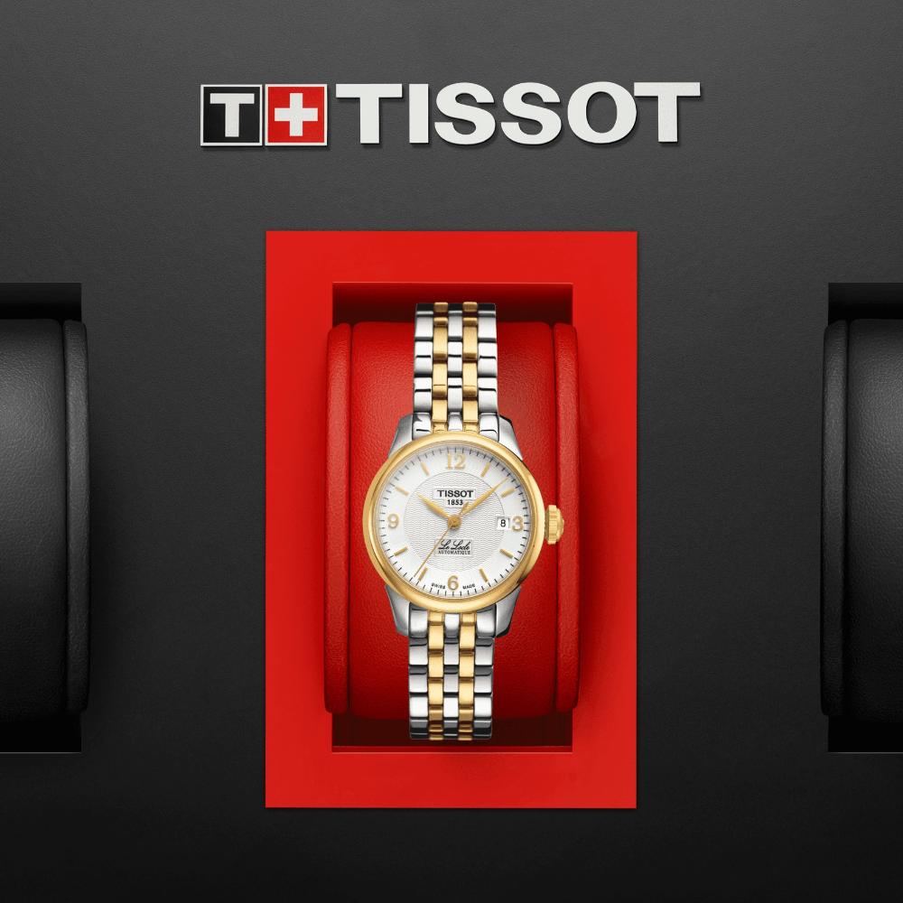 TISSOT Le Locle Automatic Lady's White Dial 25.3mm Two Tone Gold Stainless Steel Bracelet T41.2.183.34