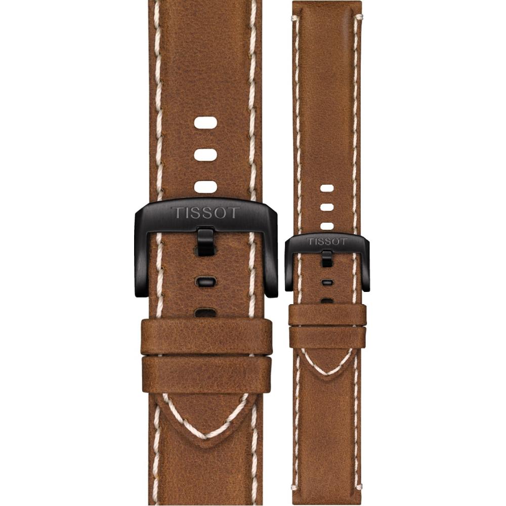 TISSOT Official 22mm Brown Leather Strap T600044978