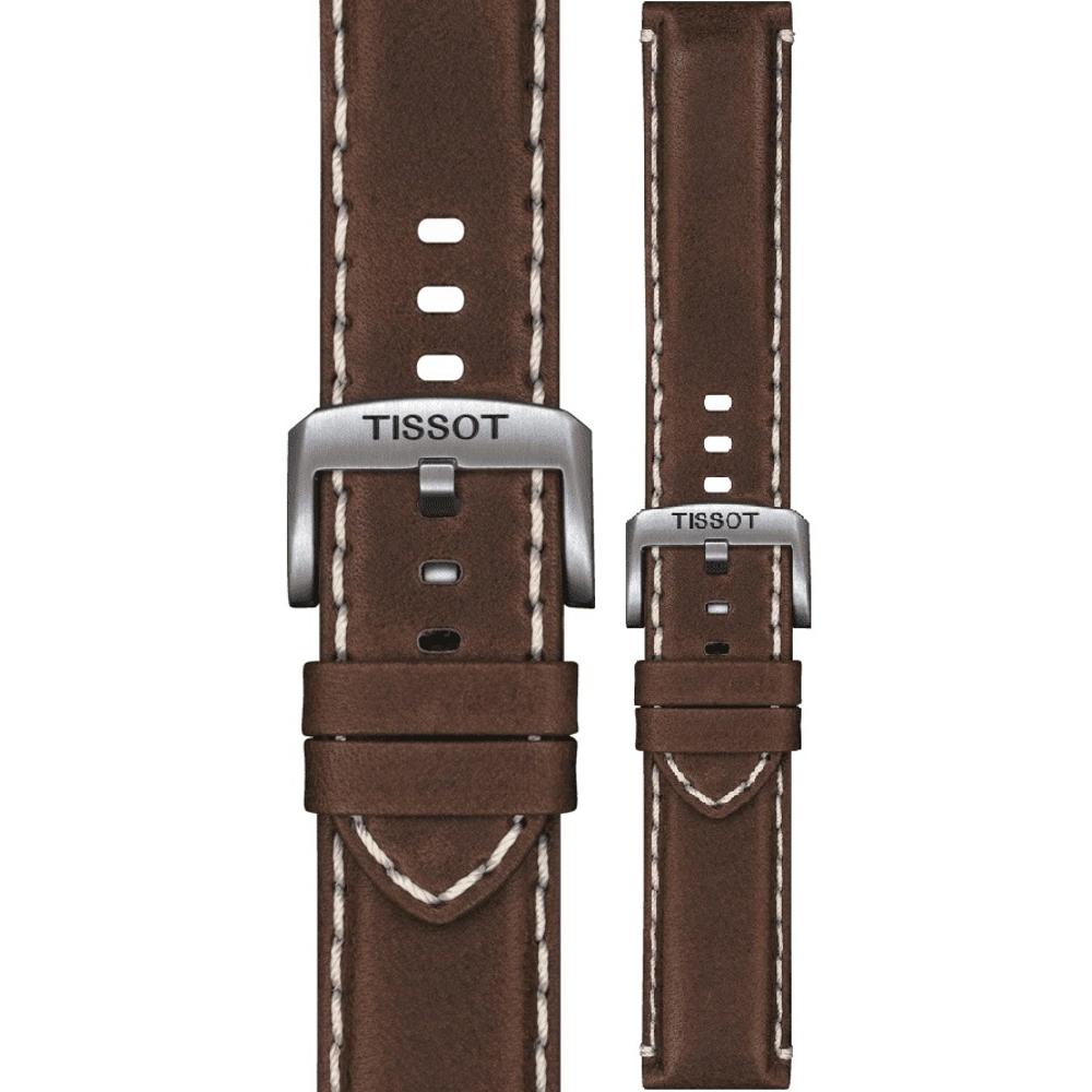 TISSOT Official 22mm Brown Leather Strap T600044980