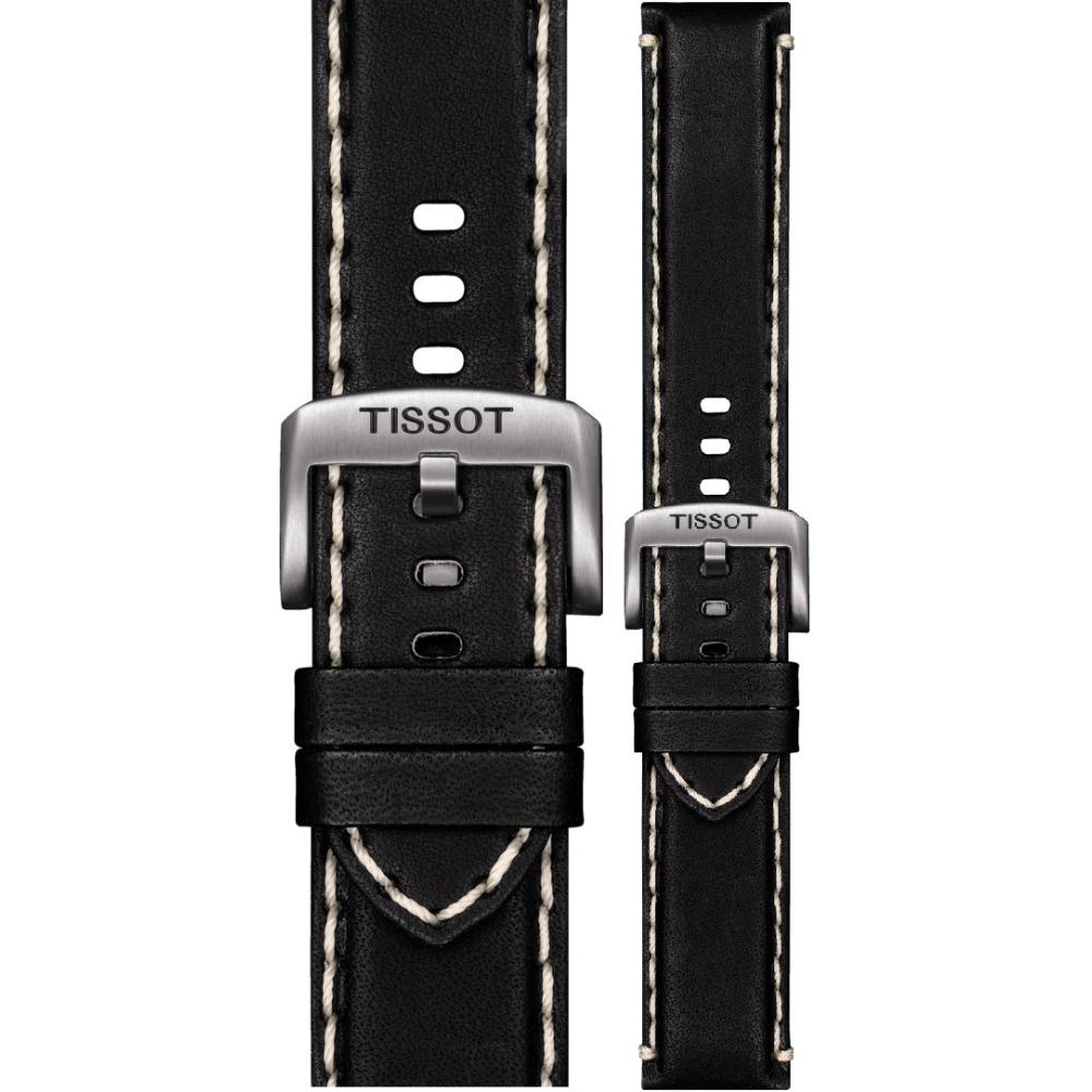 TISSOT Official 22mm Black Leather Strap T600044982