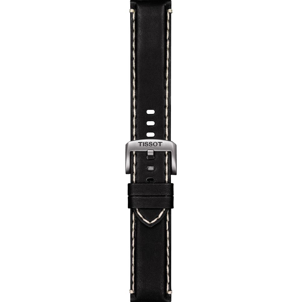 TISSOT Official 22mm Black Leather Strap T600044982