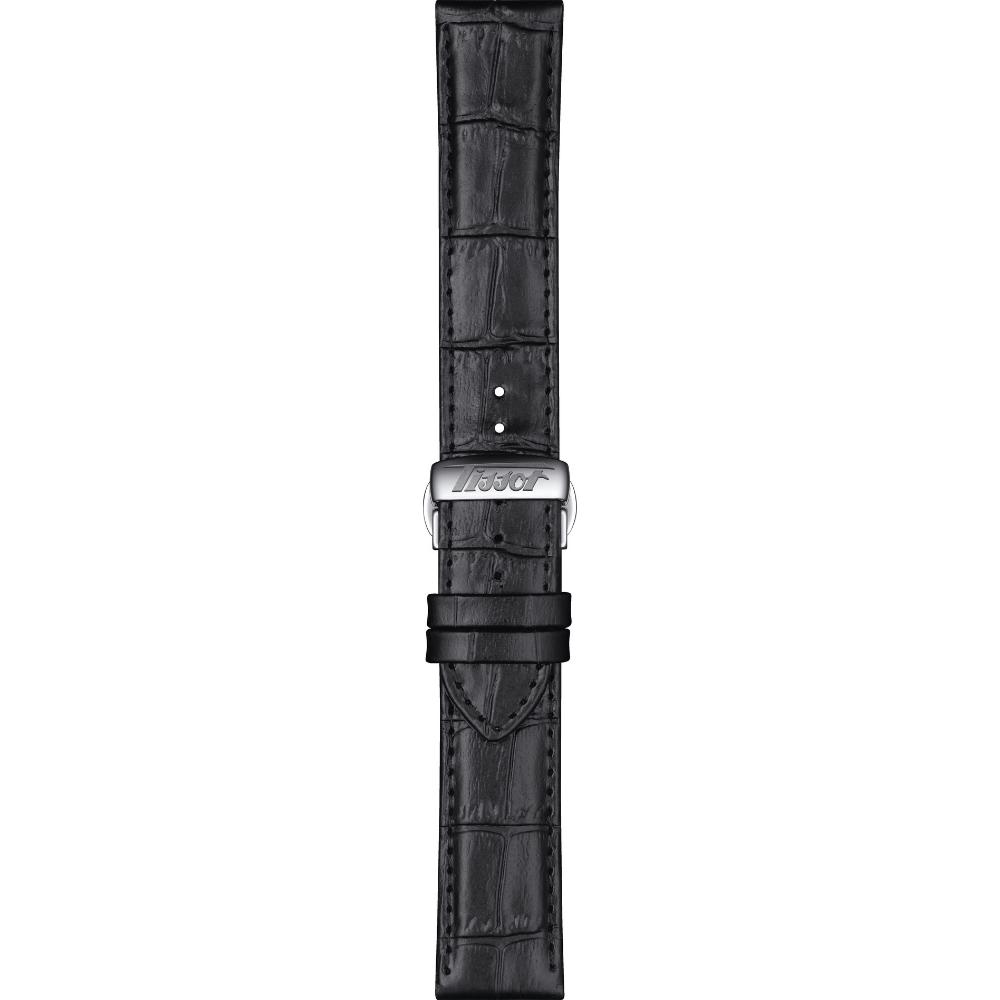 TISSOT Official Visodate 21-20mm Black Leather Strap T600045452
