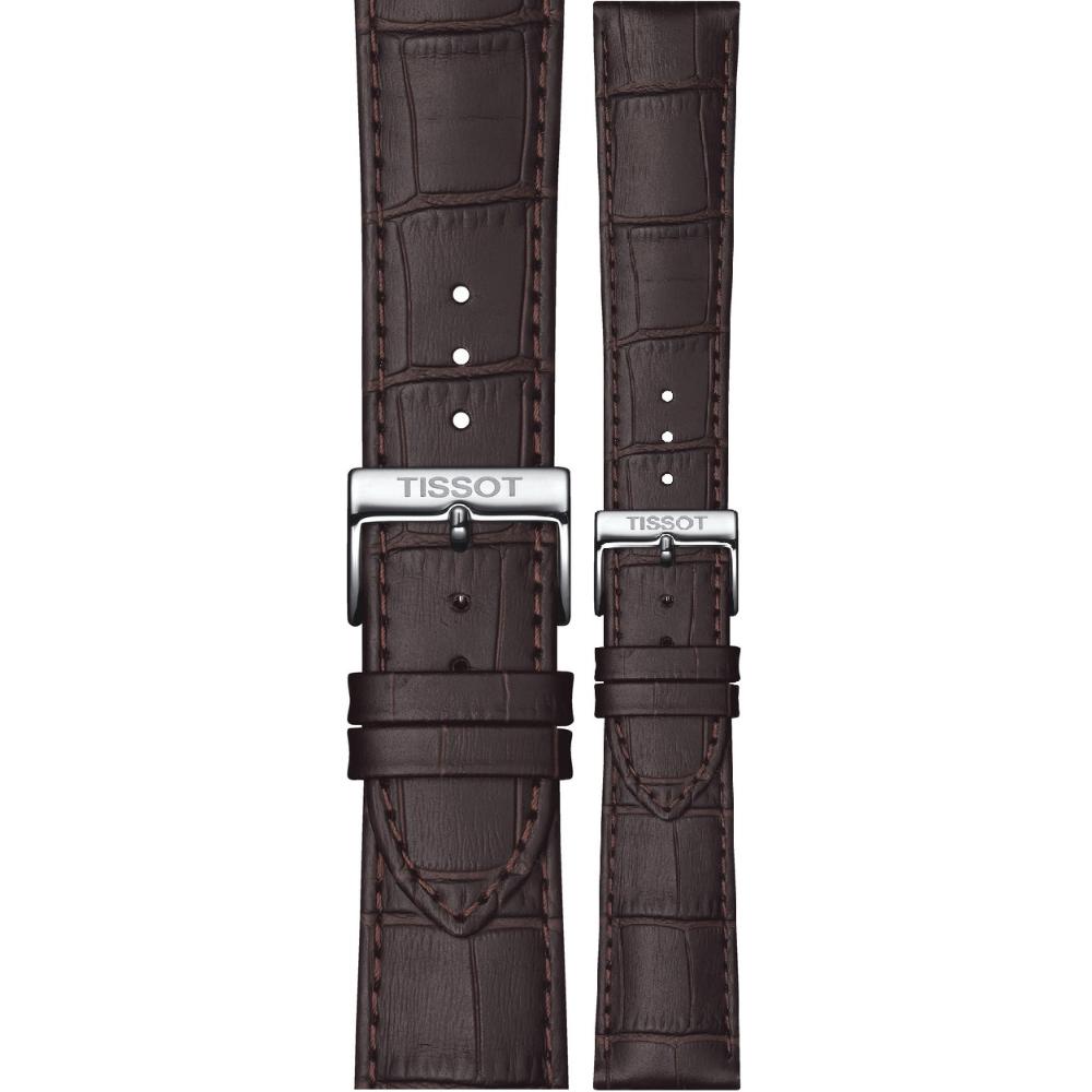 TISSOT Official Classic Dream 22-19mm Brown Leather Strap T600045522