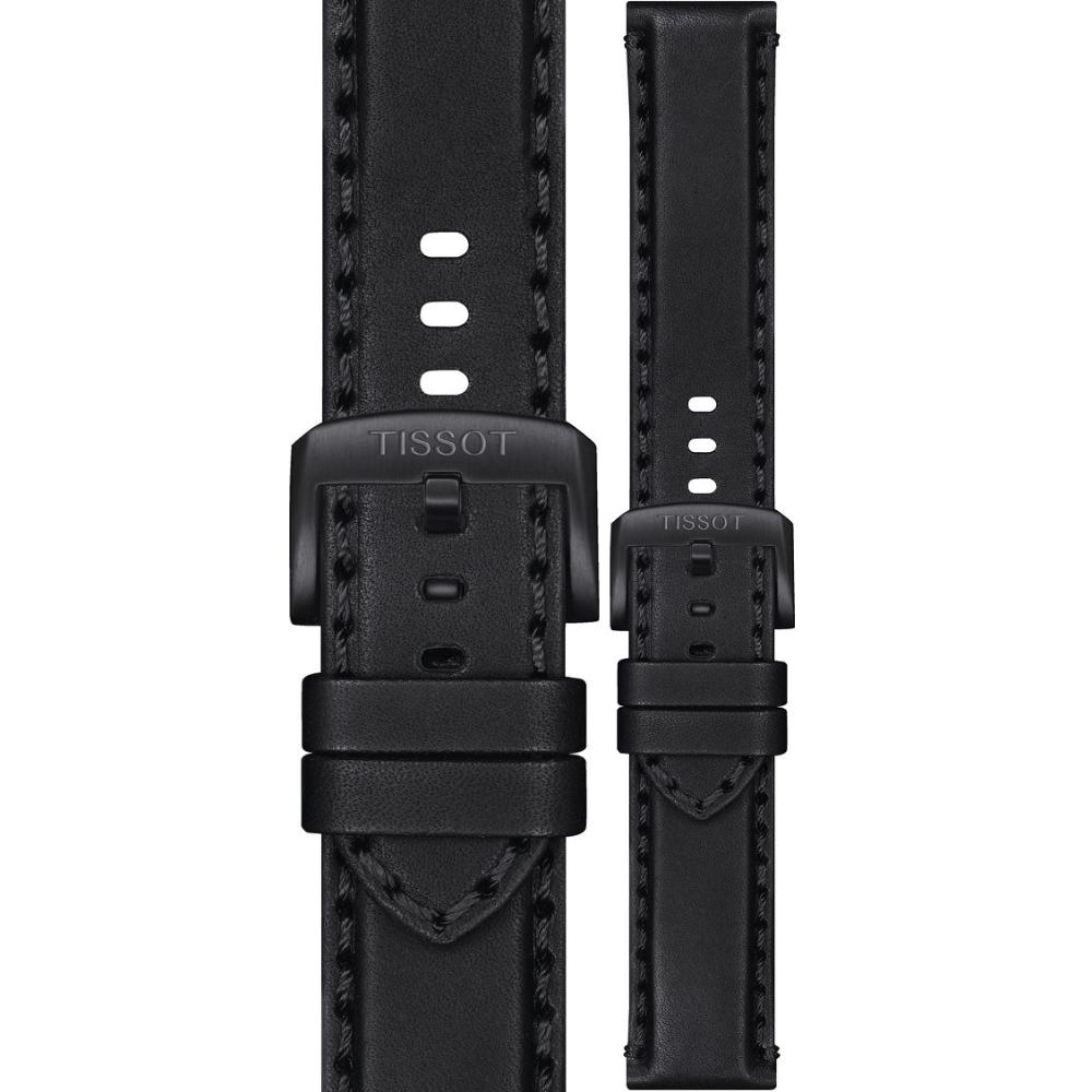 TISSOT Official 22mm Black Leather Strap T600046826