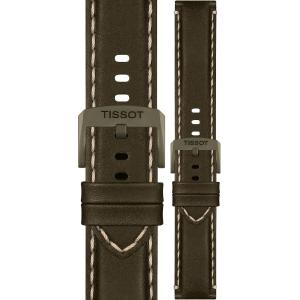 TISSOT Official 22mm Olive Green Leather Strap T600047905 - 26951