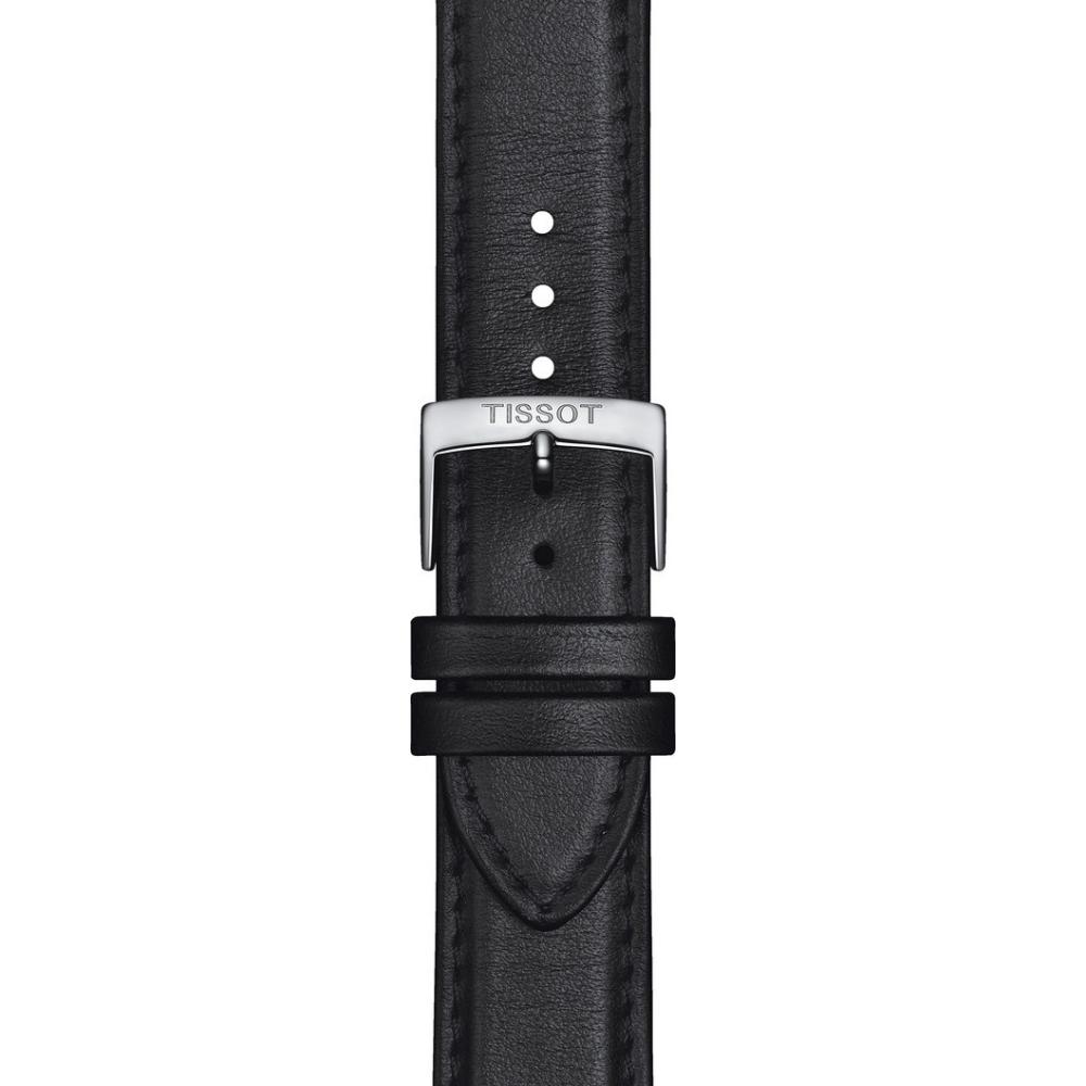 TISSOT Official 20-18mm Black Leather Strap T600047946