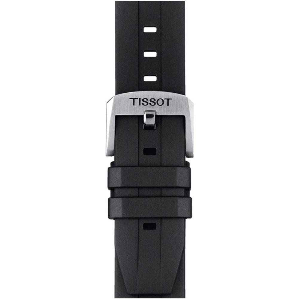 TISSOT Seastar 22mm Black Silicone Strap Silver Hardware T603042599