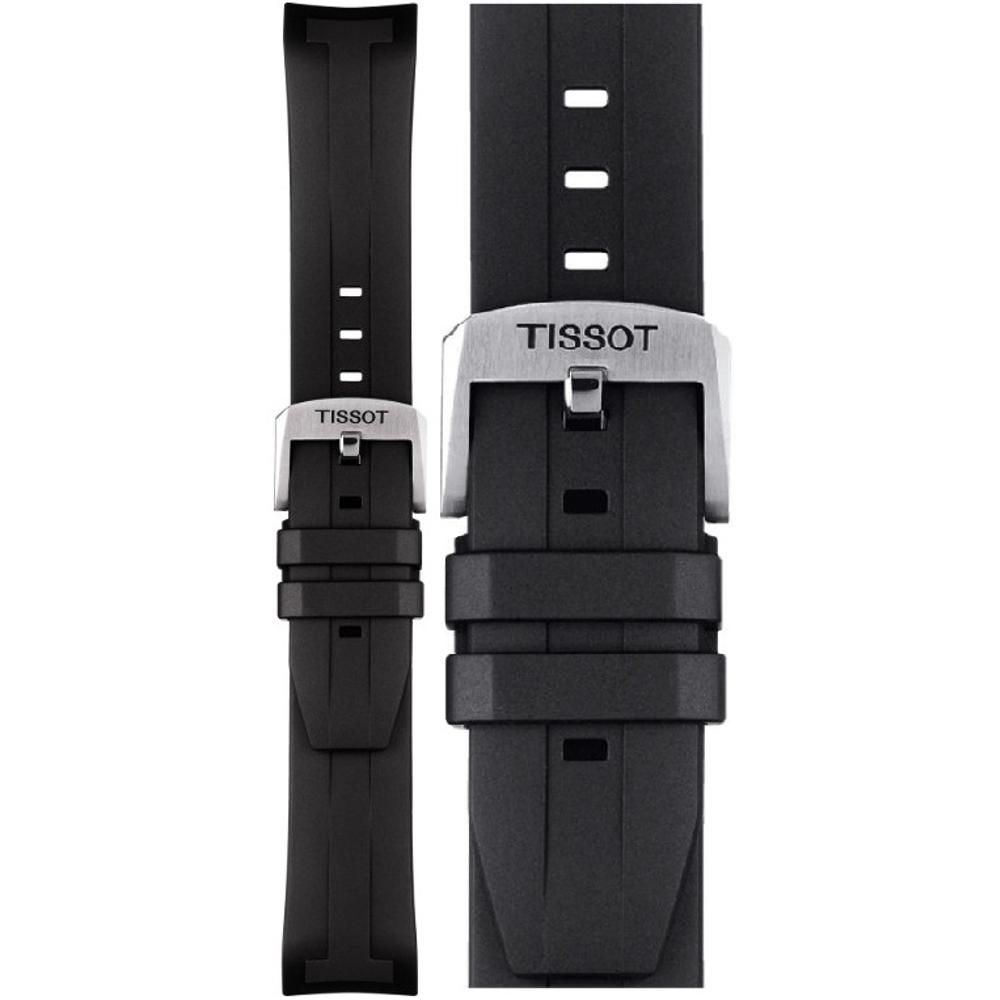 TISSOT Seastar 22mm Black Silicone Strap Silver Hardware T603042599