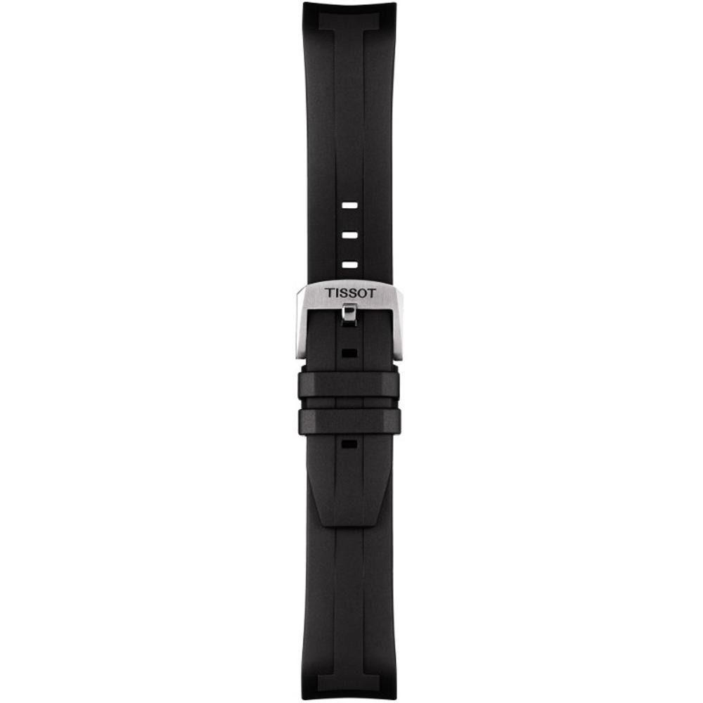 TISSOT Seastar 22mm Black Silicone Strap Silver Hardware T603042599