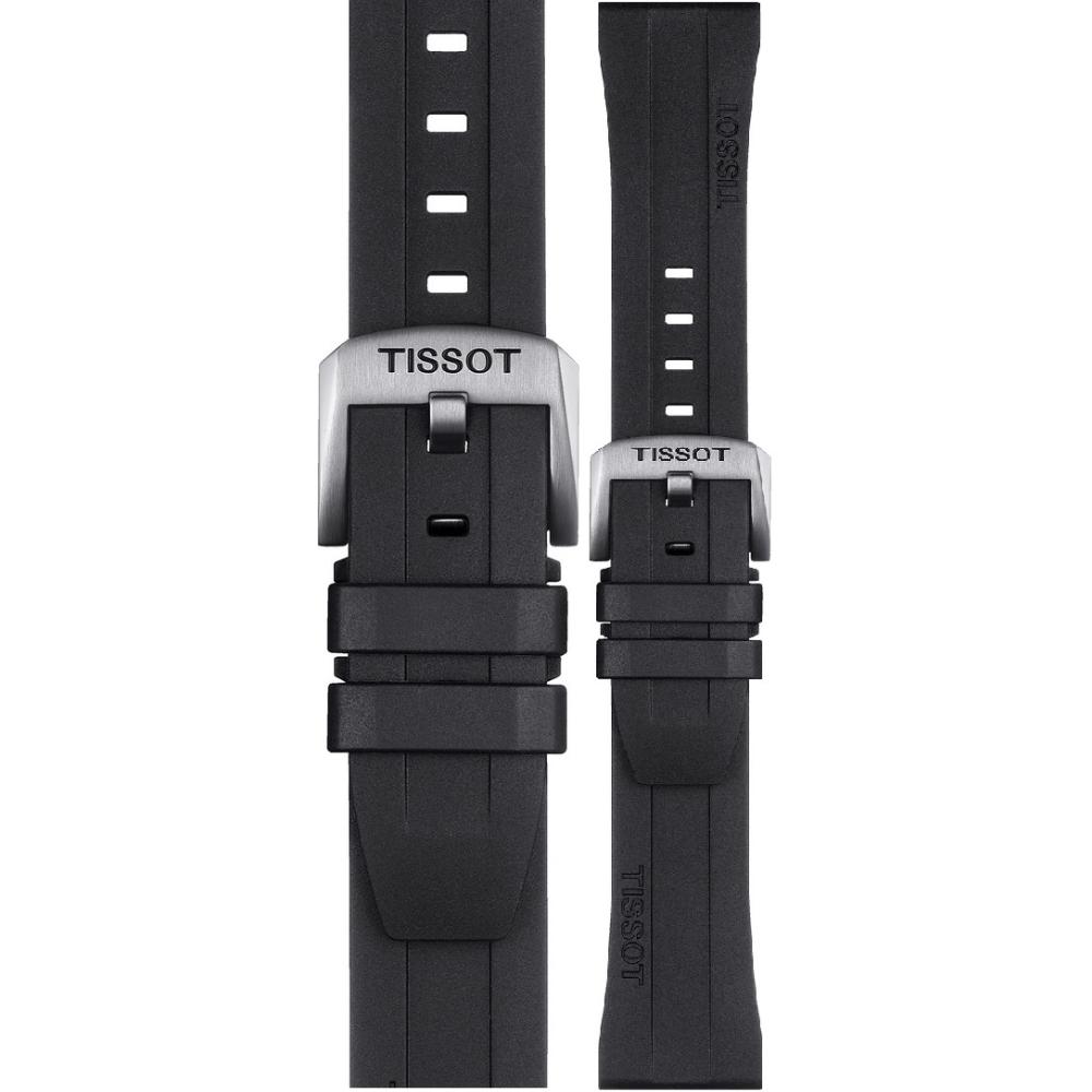 TISSOT Official PRC 200 20-18mm Black Rubber Strap T603044545 - 1