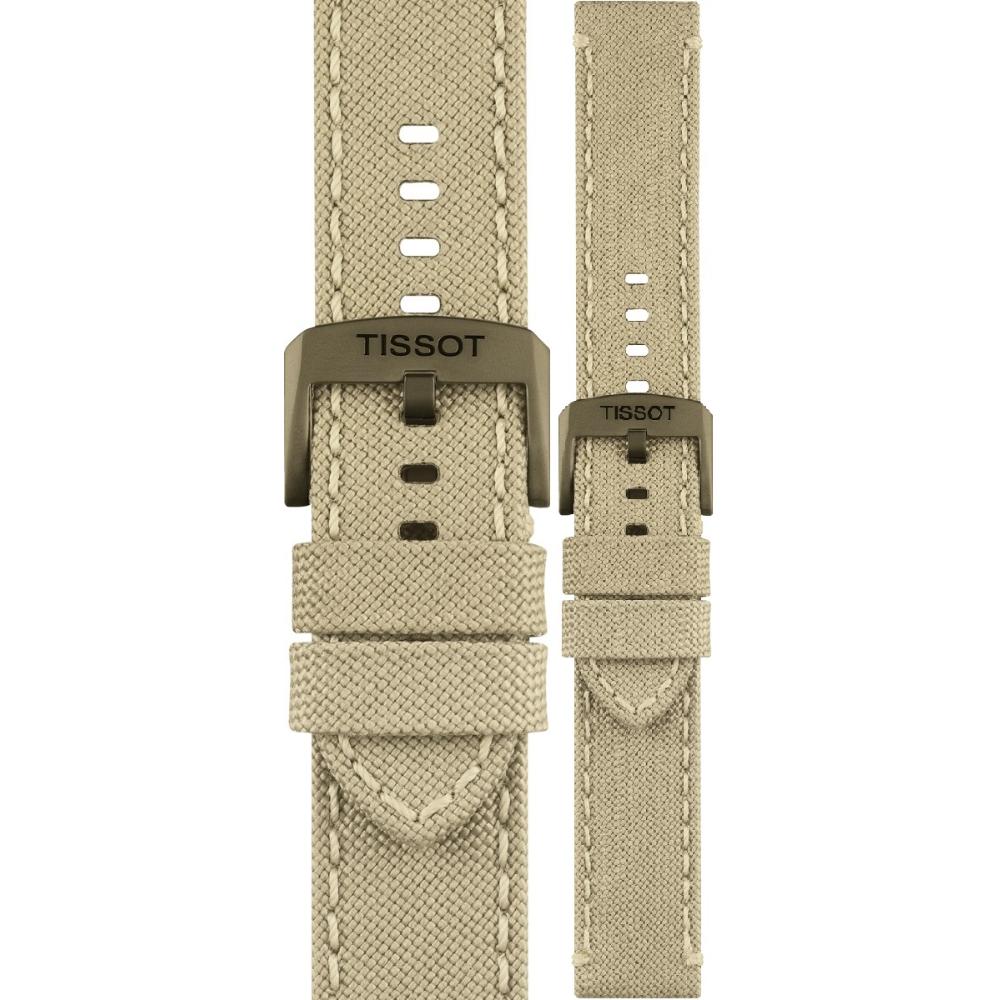 TISSOT Official 22mm Official Beige Fabric Strap T604043385