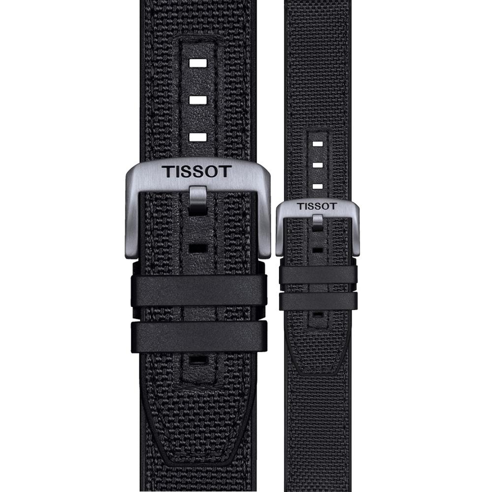 TISSOT Official 22mm Official Black Textile Strap T604047163