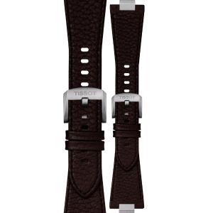 TISSOT Official PRX 40 Brown Leather Strap Silver Hardware T852049164 - 56067