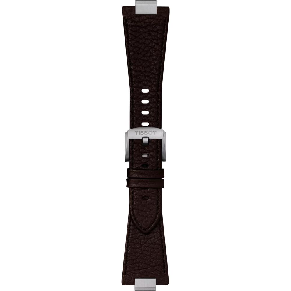 TISSOT Official PRX 40 Brown Leather Strap Silver Hardware T852049164