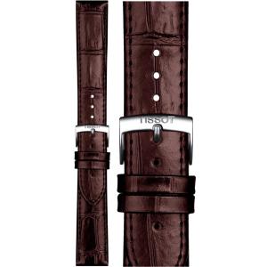 TISSOT Official 20-18mm Brown Leather Strap Silver Hardware T852043013 - 11397