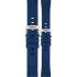 TISSOT Official 20-17mm Blue Rubber Strap With Silver Hardware T852044837 - 0