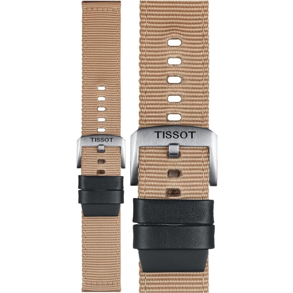 TISSOT Official 22mm Official Beige Textile Strap T852046752